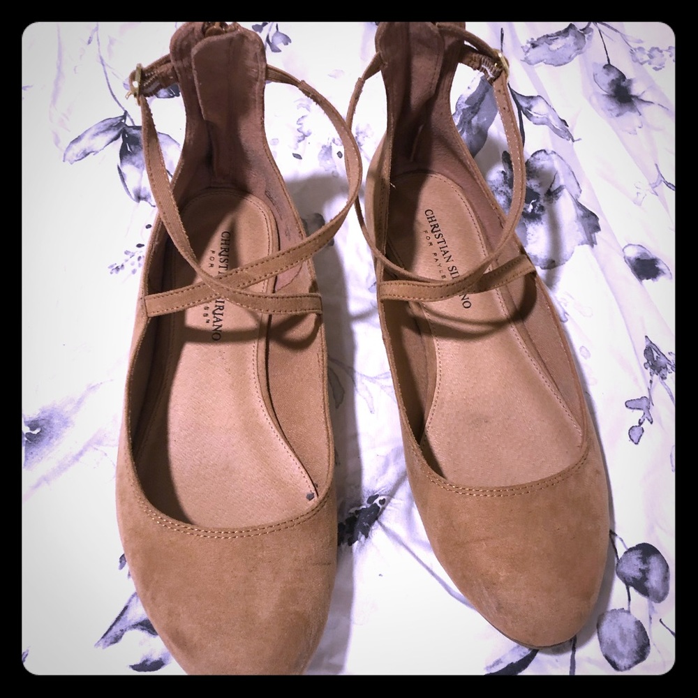 Christian Siriano Tan Flats
